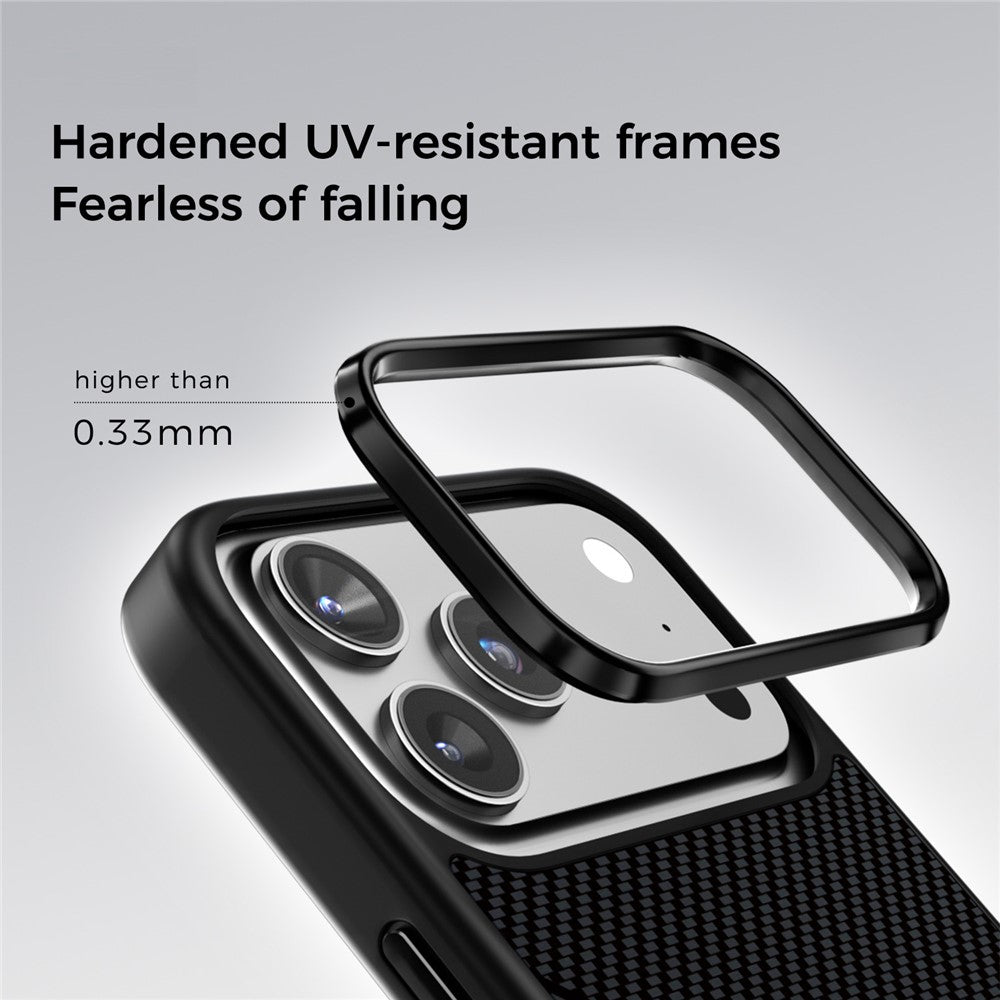 ABEEL CF-Lyocell-serien til iPhone 18 Pro / 17 Pro cover, kompatibel med MagSafe Microfiber + PC + E-TPU telefoncover