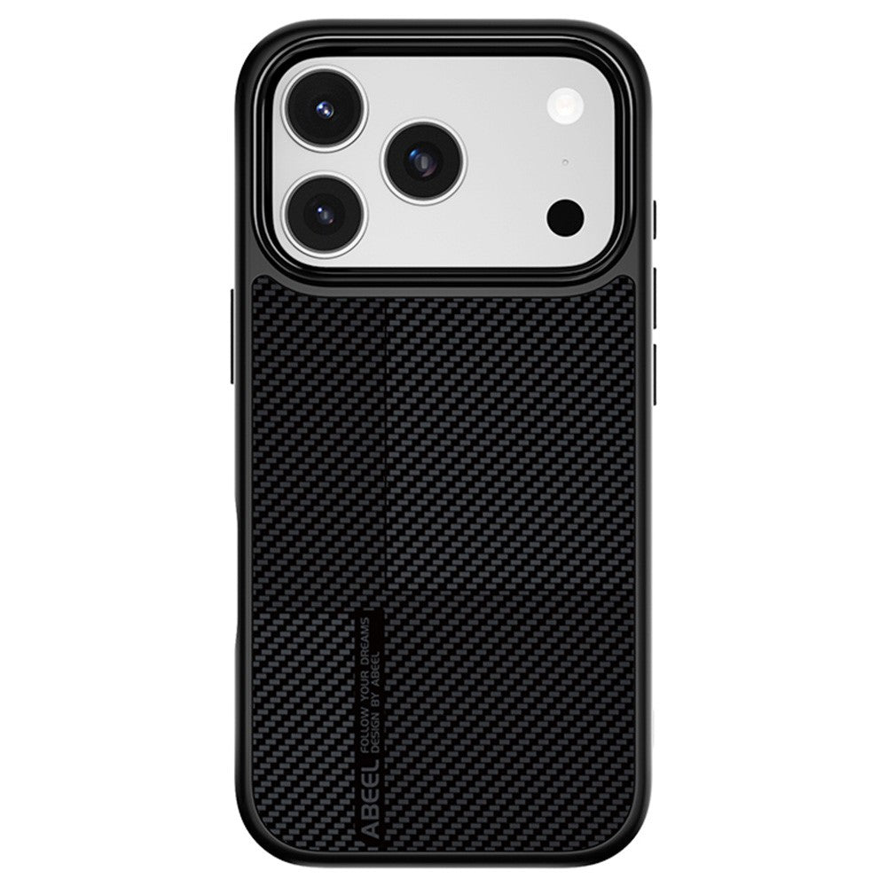 ABEEL CF-Lyocell-serien til iPhone 18 Pro / 17 Pro cover, kompatibel med MagSafe Microfiber + PC + E-TPU telefoncover