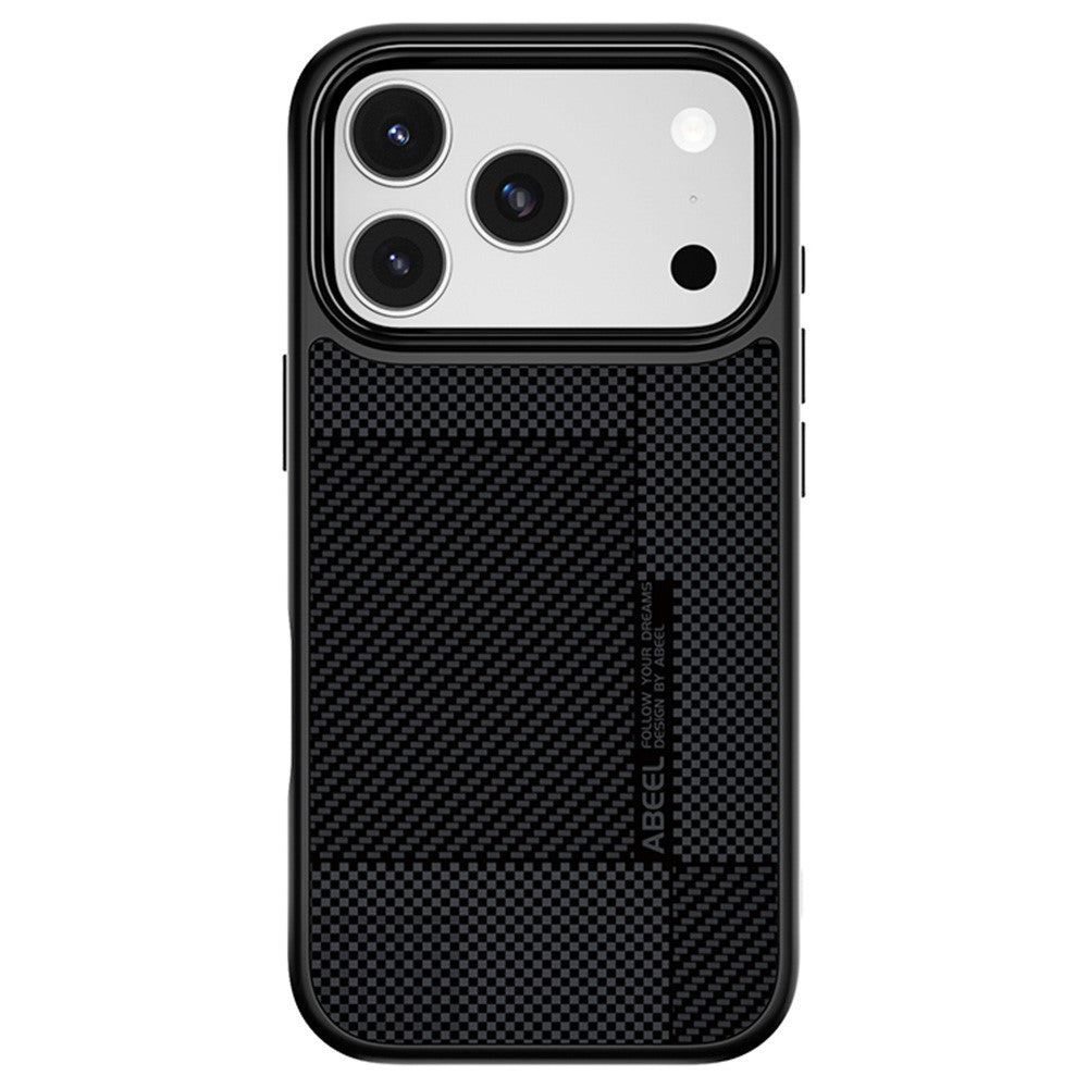 ABEEL CF-Lyocell Series For iPhone 18 Pro / 17 Pro Case Compatible with MagSafe Microfiber + PC + E-TPU Phone Cover