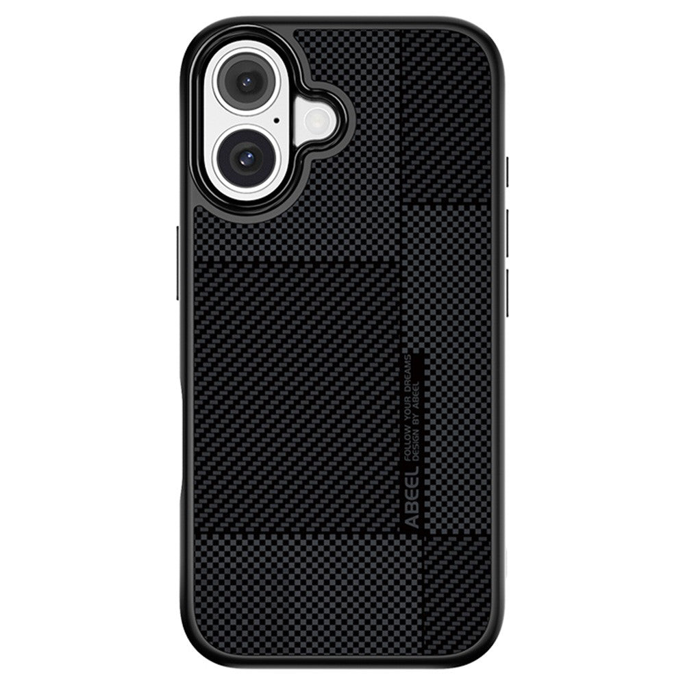 ABEEL CF-Lyocell-serien för iPhone 16-skal kompatibelt med MagSafe-mikrofiber + PC + E-TPU-mobilskal