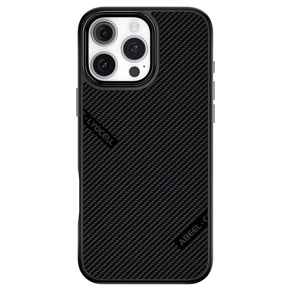 ABEEL CF-Lyocell Series Til iPhone 16 Pro Max Cover Kompatibel med MagSafe Mikrofiber + PC + E-TPU Telefoncover