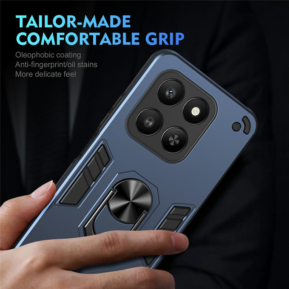 For Honor 400 Smart 5G / X7d 4G cover PC + TPU Drop Defend telefoncover med ringstativ