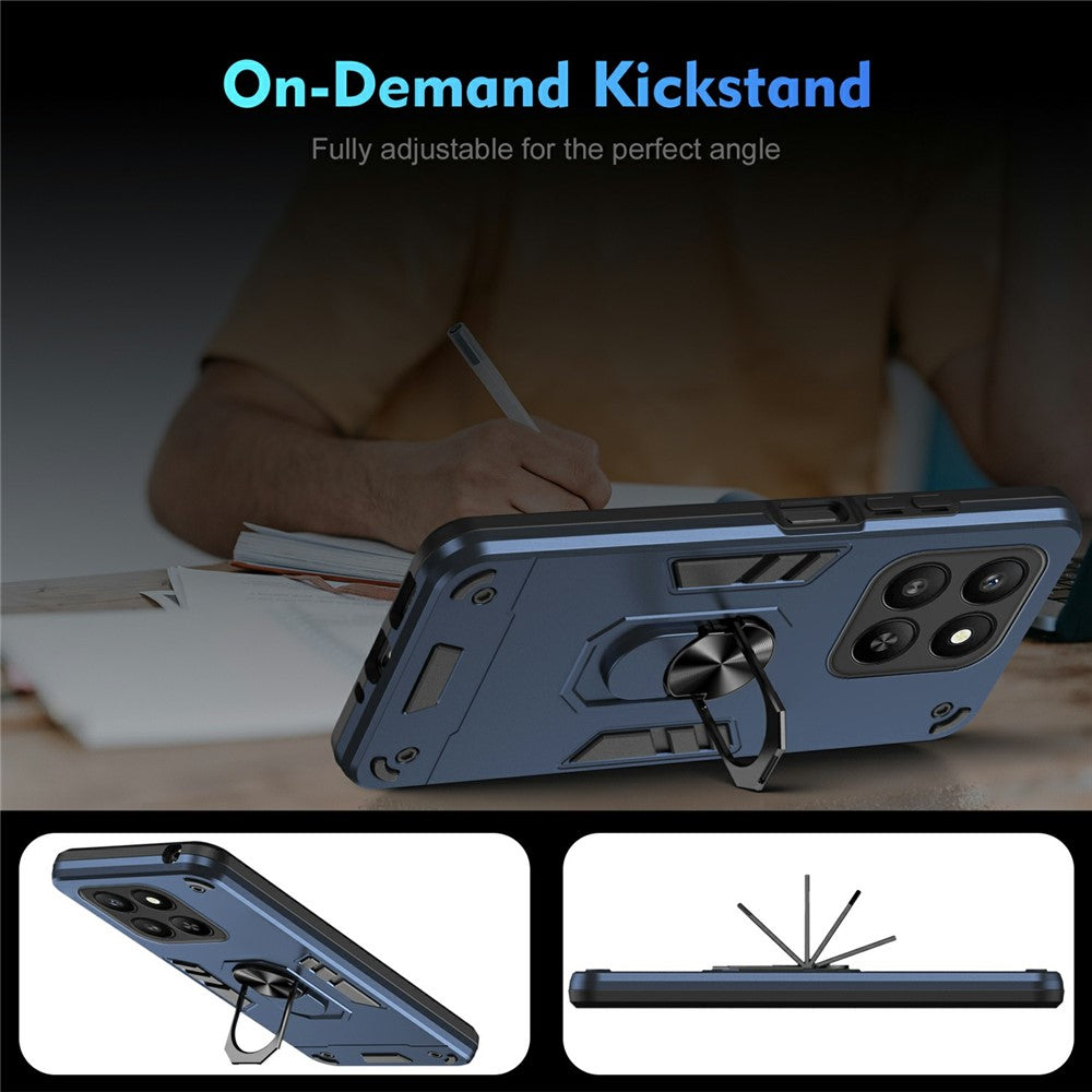 For Honor 400 Smart 5G / X7d 4G cover PC + TPU Drop Defend telefoncover med ringstativ