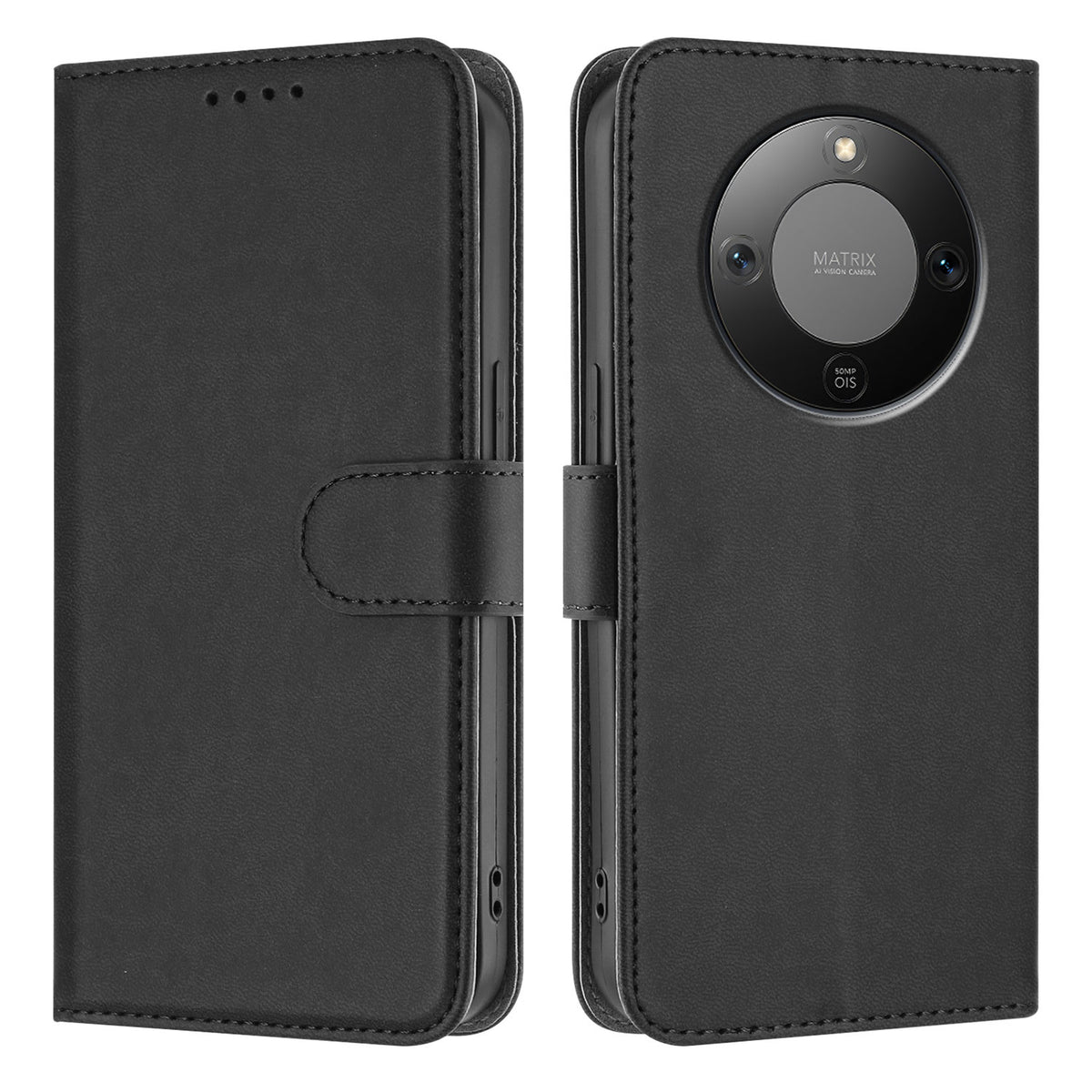 For Honor Magic8 Lite 5G / X9d 5G / X70 5G Leather Case Solid Color Phone Cover with Wallet