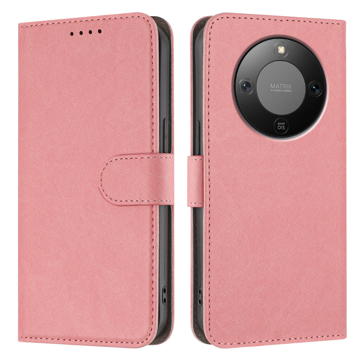 For Honor Magic8 Lite 5G / X9d 5G / X70 5G Leather Case Solid Color Phone Cover with Wallet