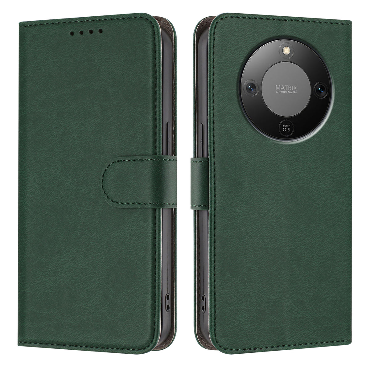 For Honor Magic8 Lite 5G / X9d 5G / X70 5G Leather Case Solid Color Phone Cover with Wallet
