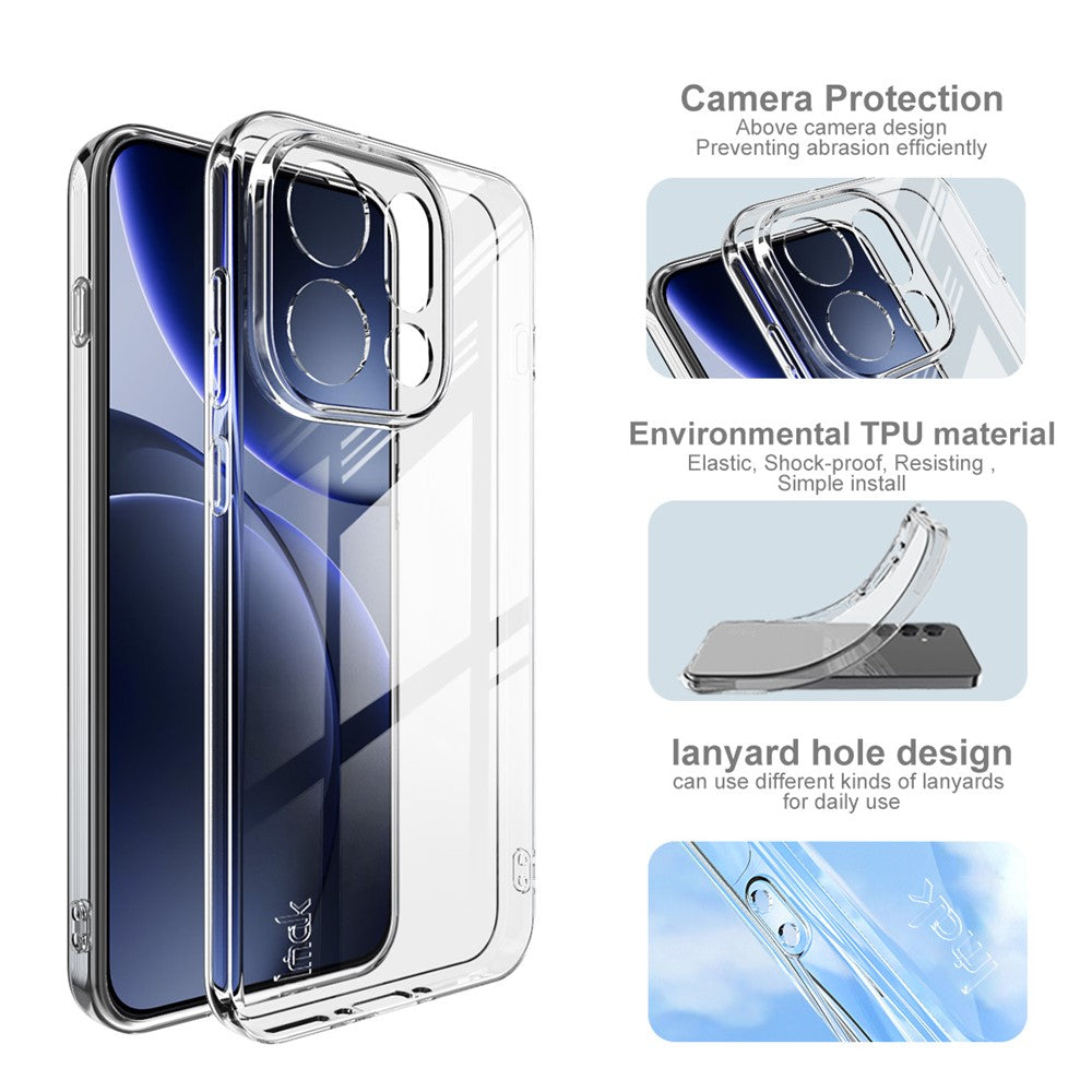 IMAK UX-5-serien för Oppo Find X9s 5G / Find X9 5G genomskinligt TPU-mobilskal skyddande mobilfodral
