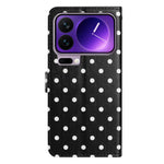 For Xiaomi 17 Pro Leather Case Polka Dot Pattern Wallet Stand Folio Phone Cover