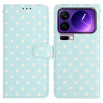For Xiaomi 17 Pro Leather Case Polka Dot Pattern Wallet Stand Folio Phone Cover