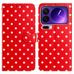 For Xiaomi 17 Pro Leather Case Polka Dot Pattern Wallet Stand Folio Phone Cover