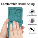 For Xiaomi 17 Case Garden Imprinted PU Leather Wallet Phone Cover with Wrist Strap