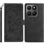 For Xiaomi 17 Case Garden Imprinted PU Leather Wallet Phone Cover with Wrist Strap