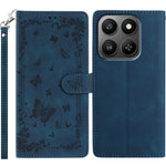 For Xiaomi 17 Case Garden Imprinted PU Leather Wallet Phone Cover with Wrist Strap