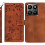 For Xiaomi 17 Case Garden Imprinted PU Leather Wallet Phone Cover with Wrist Strap