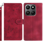 For Xiaomi 17 Case Garden Imprinted PU Leather Wallet Phone Cover with Wrist Strap