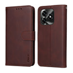ENKAY HAT PRINCE For Honor X5c Plus 4G PU læder pung etui Telefon stativ cover med hærdet glas