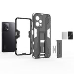 For Xiaomi Redmi Note 12 Pro 5G Hybrid Soft TPU Hard PC Non-slip Protective Case Kickstand Anti-Scratch Phone Cover