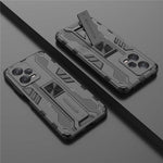 For Xiaomi Redmi Note 12 Pro 5G Hybrid Soft TPU Hard PC Non-slip Protective Case Kickstand Anti-Scratch Phone Cover