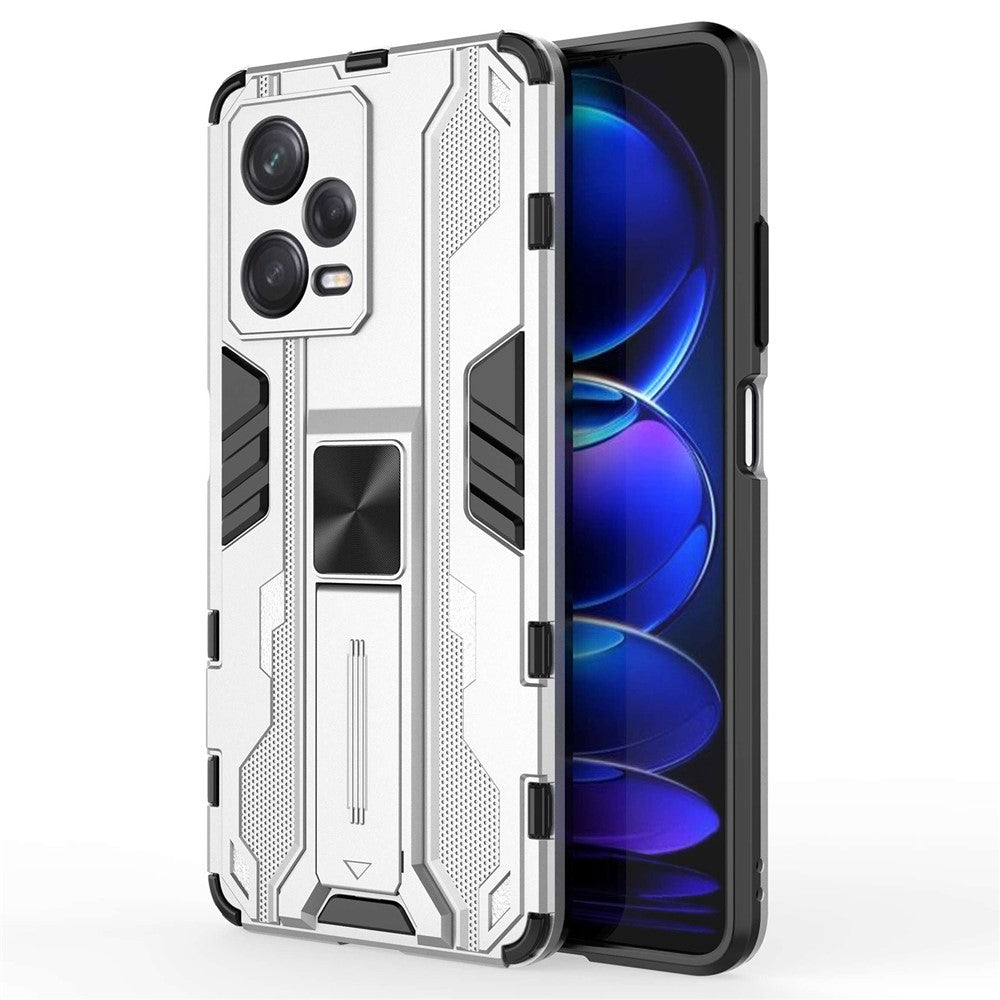 For Xiaomi Redmi Note 12 Pro 5G Hybrid Soft TPU Hard PC Non-slip Protective Case Kickstand Anti-Scratch Phone Cover