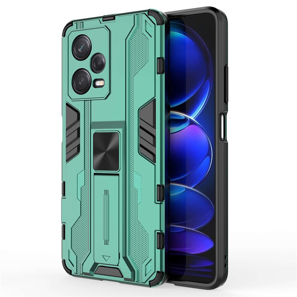 For Xiaomi Redmi Note 12 Pro 5G Hybrid Soft TPU Hard PC Non-slip Protective Case Kickstand Anti-Scratch Phone Cover