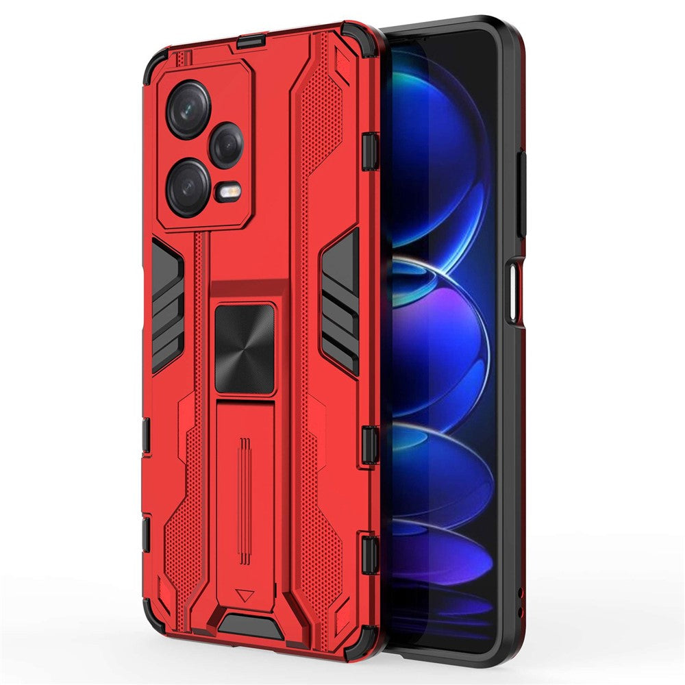 For Xiaomi Redmi Note 12 Pro 5G Hybrid Soft TPU Hard PC Non-slip Protective Case Kickstand Anti-Scratch Phone Cover