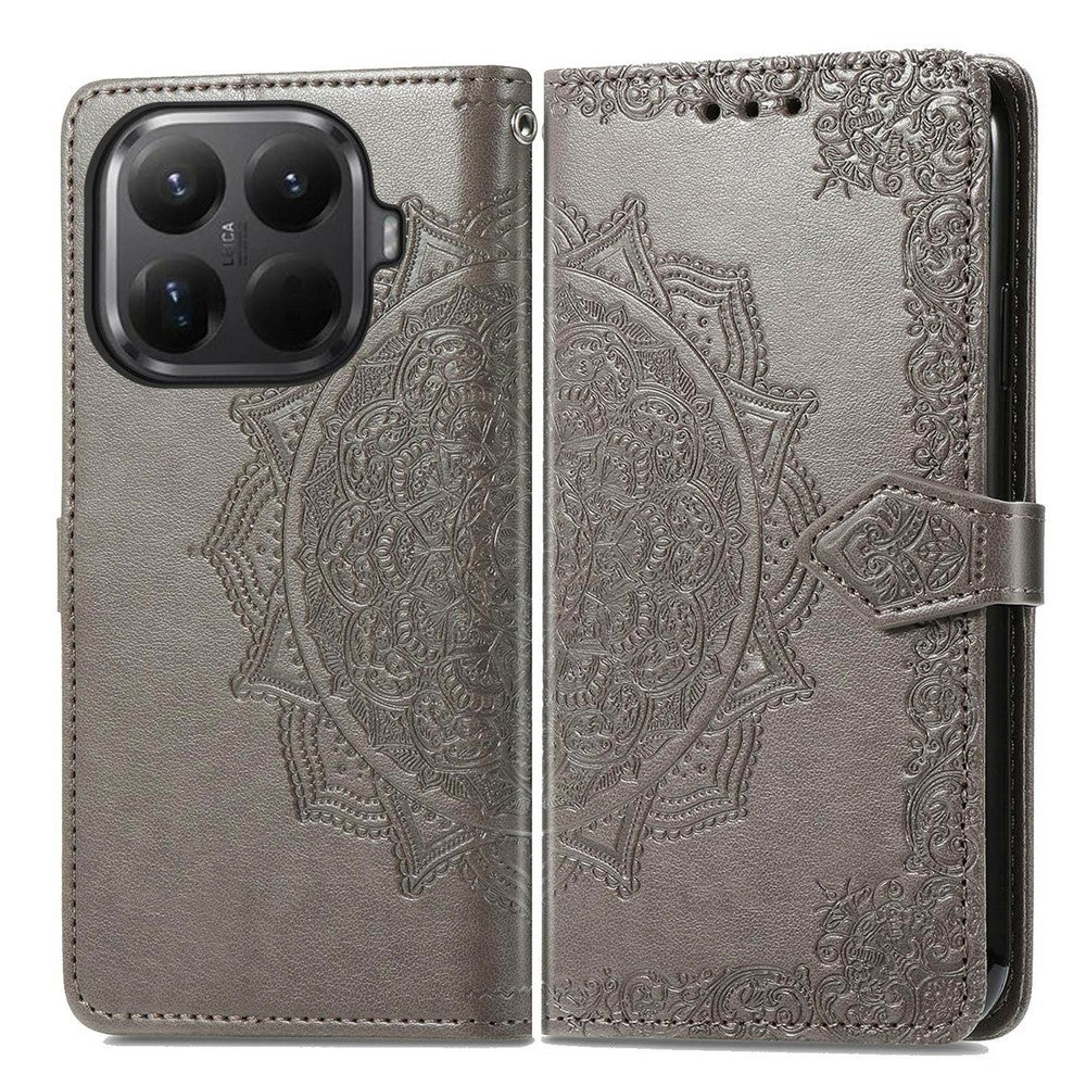 Xiaomi 15T Pro-skal Plånboksfodral Mandala Blomma Lädermobilfodral Stativvy