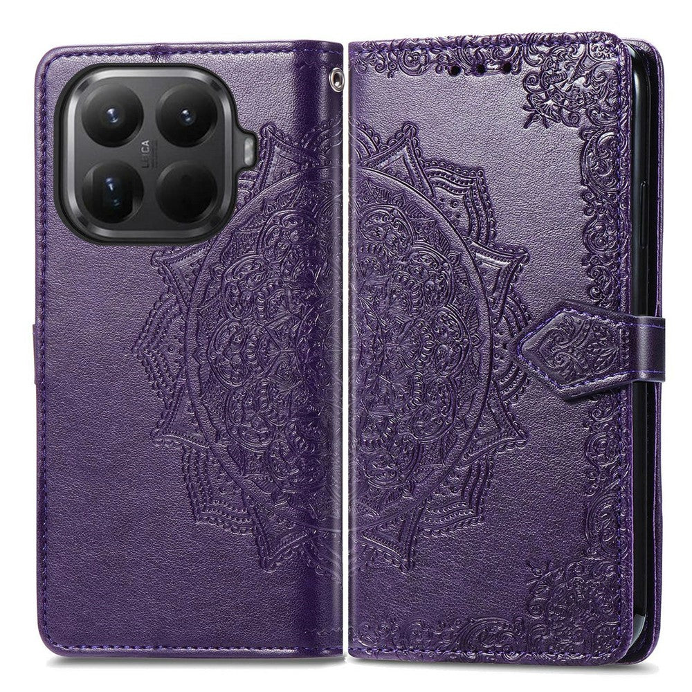 For Xiaomi 15T Pro Case Wallet Mandala Flower Leather Phone Cover Stand View