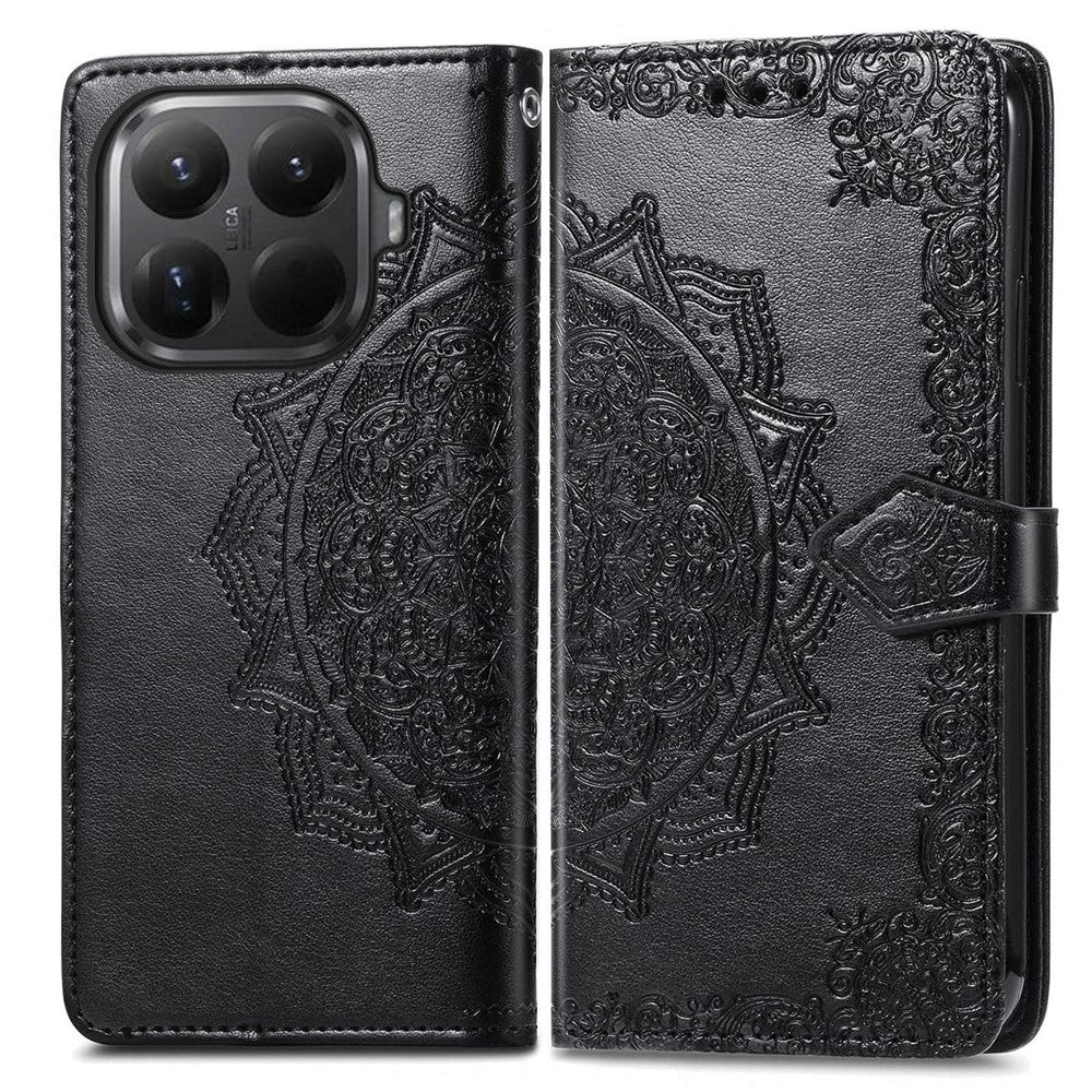 Xiaomi 15T Pro-skal Plånboksfodral Mandala Blomma Lädermobilfodral Stativvy