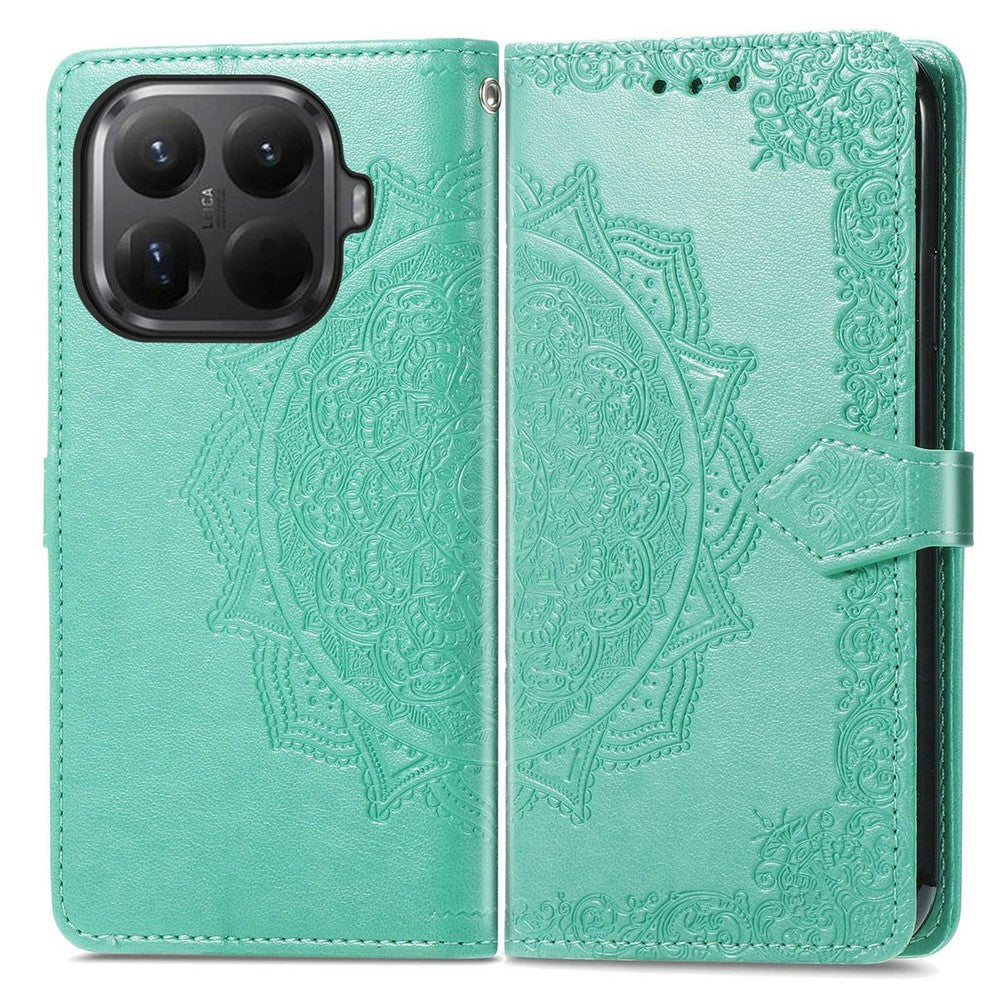 Xiaomi 15T Pro-skal Plånboksfodral Mandala Blomma Lädermobilfodral Stativvy