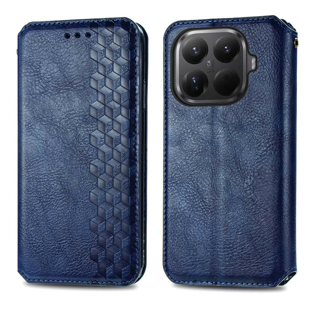 For Xiaomi 15T Pro Case Rhombus Imprint PU Leather Wallet Phone Cover