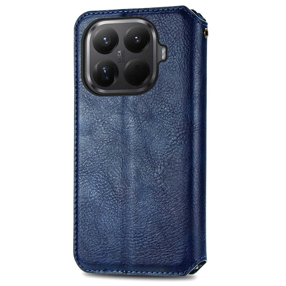 Xiaomi 15T Pro-skal Rhombus Imprint PU-läderplånboksfodral