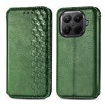 Xiaomi 15T Pro-skal Rhombus Imprint PU-läderplånboksfodral