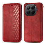 Xiaomi 15T Pro-skal Rhombus Imprint PU-läderplånboksfodral