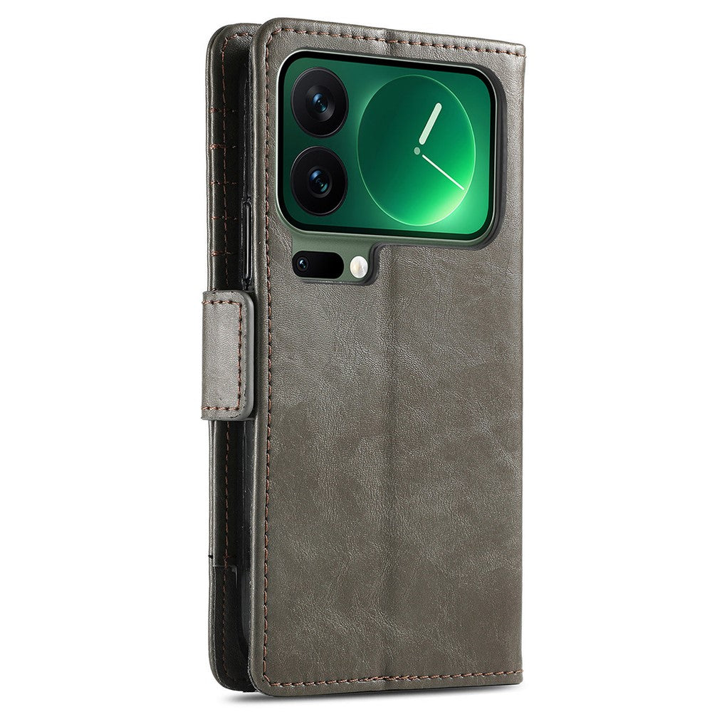 CASENEO För Xiaomi 17 Pro Max mobilskal PU-läderfodral med stativ och RFID-blockerande plånbok