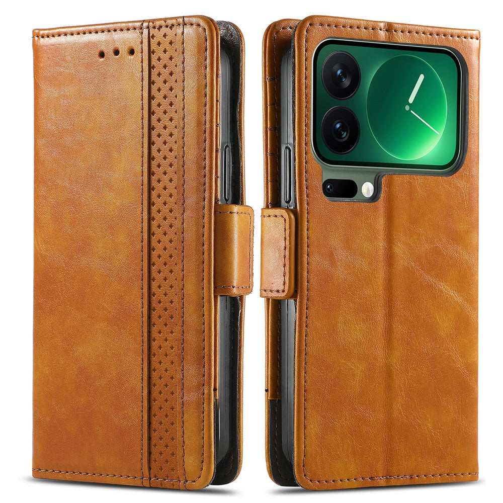 CASENEO For Xiaomi 17 Pro Max Phone Cases PU Leather Cover Stand with RFID Blocking Wallet