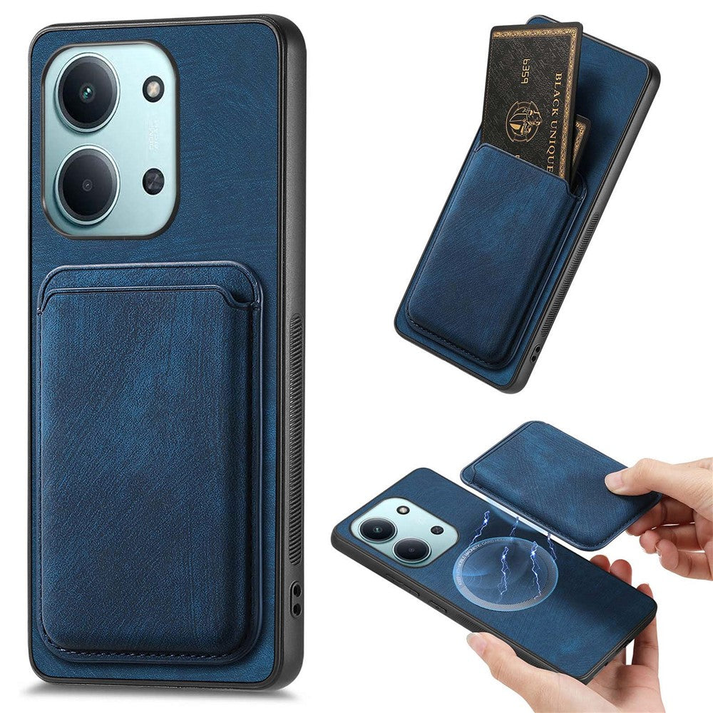 Magnetic Case For Xiaomi Poco C85 4G (171mm) / Redmi 15C 4G (Global) (171mm) Retro Leather + TPU Phone Cover with Detachable Card Slot