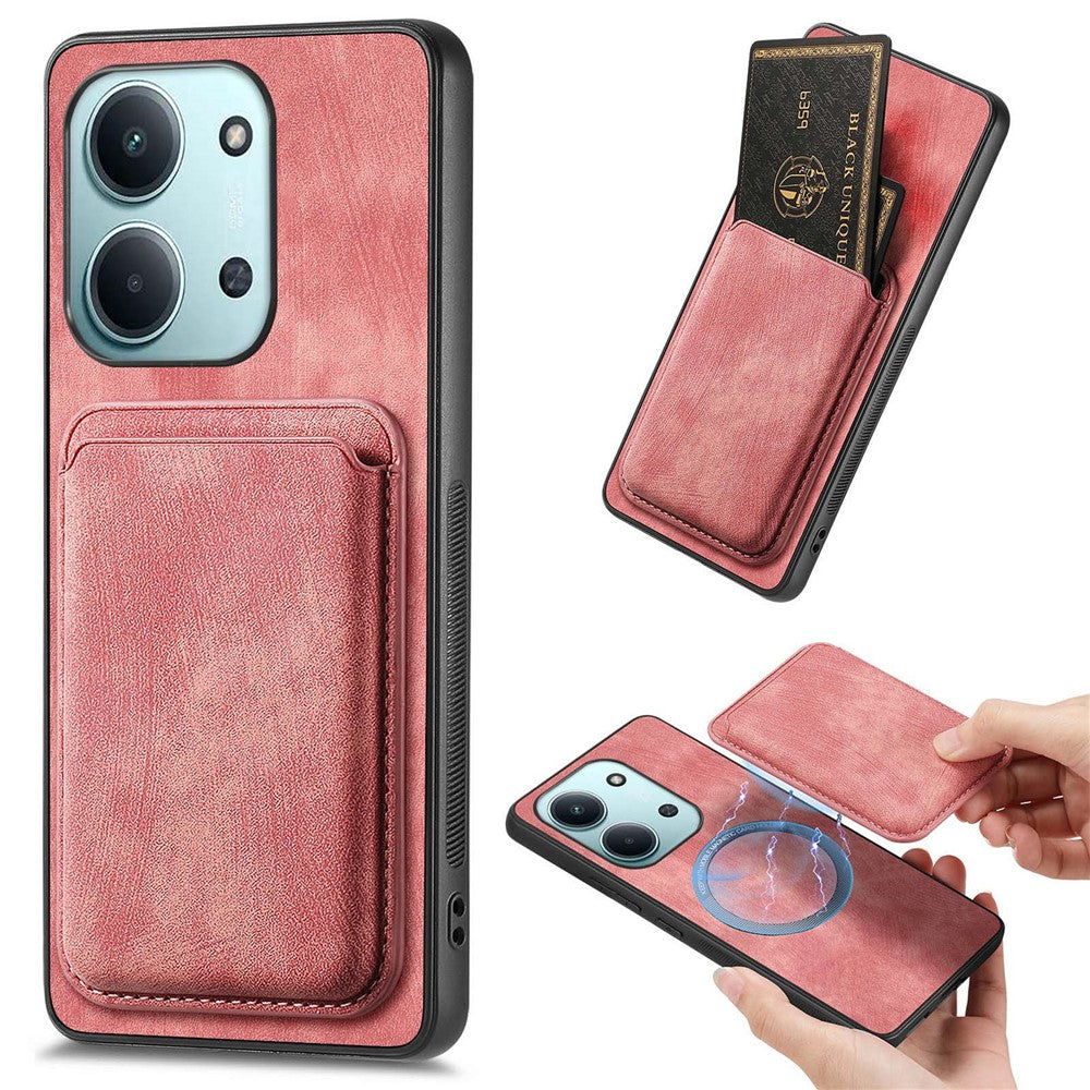 Magnetic Case For Xiaomi Poco C85 4G (171mm) / Redmi 15C 4G (Global) (171mm) Retro Leather + TPU Phone Cover with Detachable Card Slot