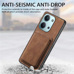 Magnetic Case For Xiaomi Poco C85 4G (171mm) / Redmi 15C 4G (Global) (171mm) Retro Leather + TPU Phone Cover with Detachable Card Slot