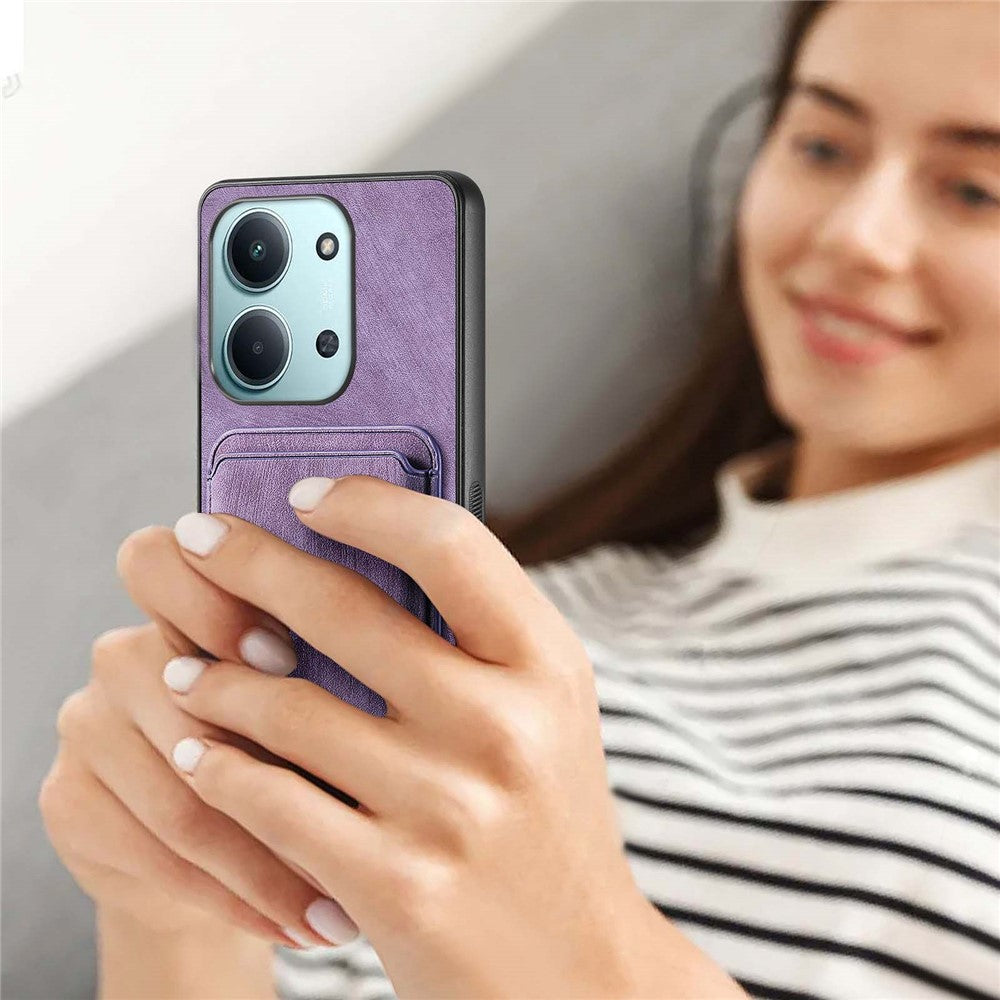 Magnetic Case For Xiaomi Poco C85 4G (171mm) / Redmi 15C 4G (Global) (171mm) Retro Leather + TPU Phone Cover with Detachable Card Slot