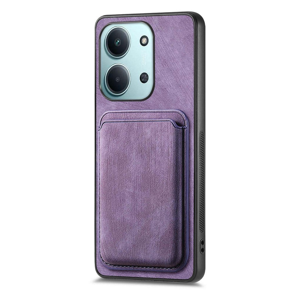 Magnetic Case For Xiaomi Poco C85 4G (171mm) / Redmi 15C 4G (Global) (171mm) Retro Leather + TPU Phone Cover with Detachable Card Slot