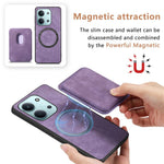 Magnetic Case For Xiaomi Poco C85 4G (171mm) / Redmi 15C 4G (Global) (171mm) Retro Leather + TPU Phone Cover with Detachable Card Slot