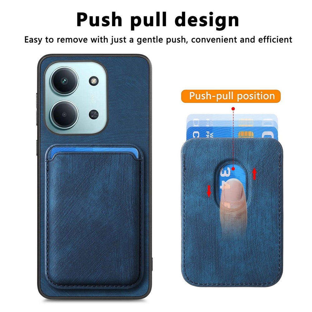 Magnetic Case For Xiaomi Poco C85 4G (171mm) / Redmi 15C 4G (Global) (171mm) Retro Leather + TPU Phone Cover with Detachable Card Slot
