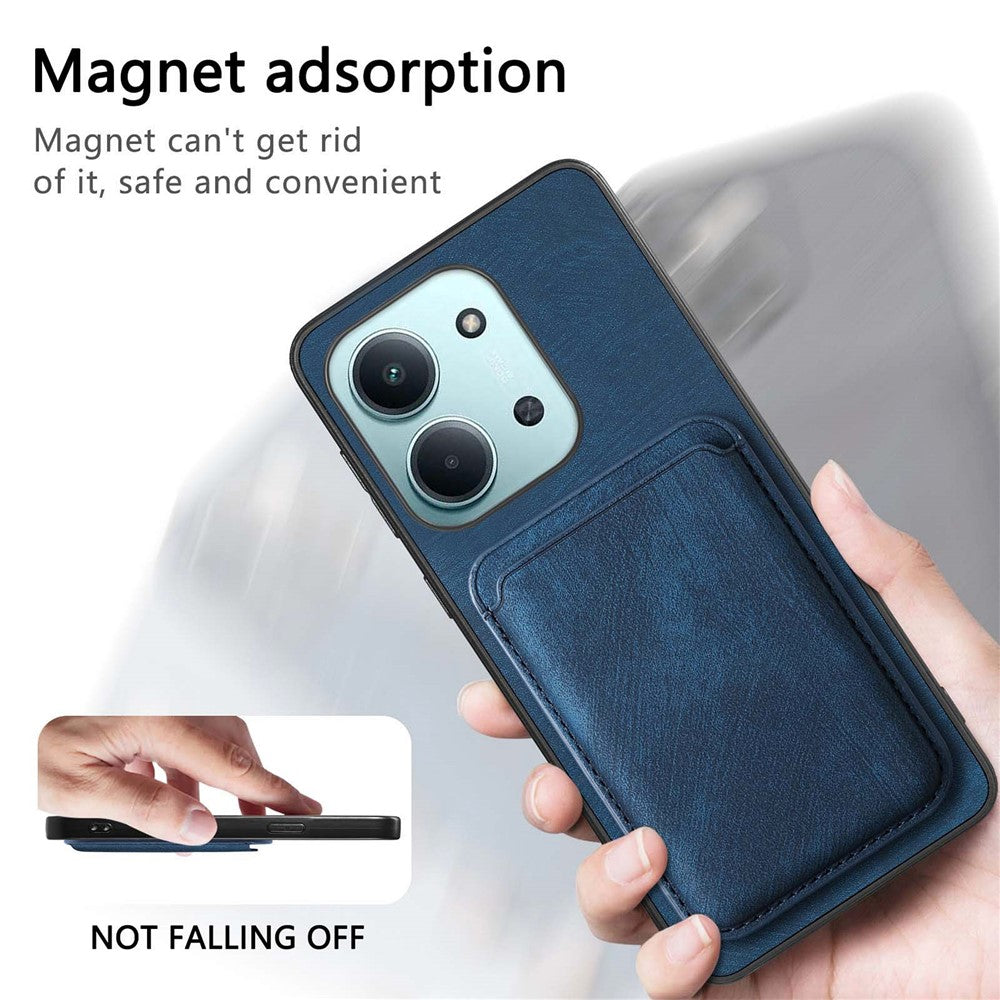 Magnetic Case For Xiaomi Poco C85 4G (171mm) / Redmi 15C 4G (Global) (171mm) Retro Leather + TPU Phone Cover with Detachable Card Slot