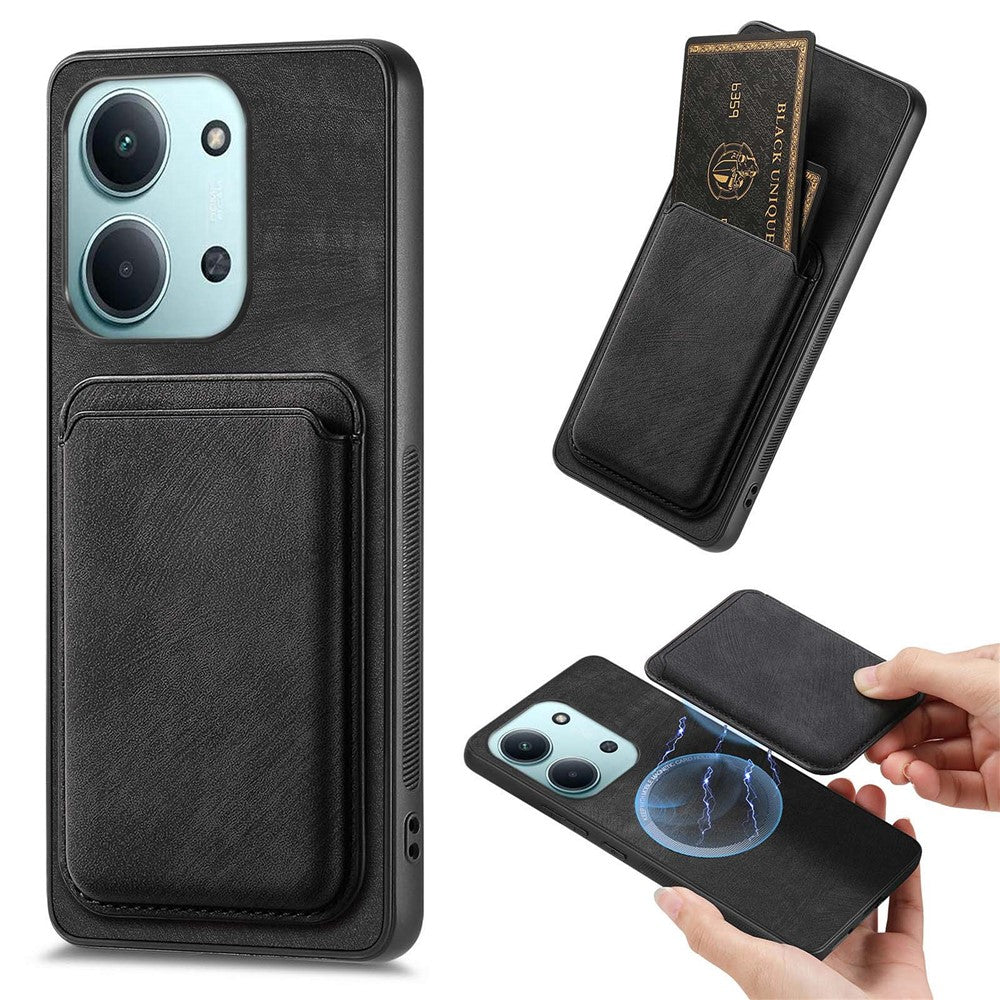 Magnetic Case For Xiaomi Poco C85 4G (171mm) / Redmi 15C 4G (Global) (171mm) Retro Leather + TPU Phone Cover with Detachable Card Slot
