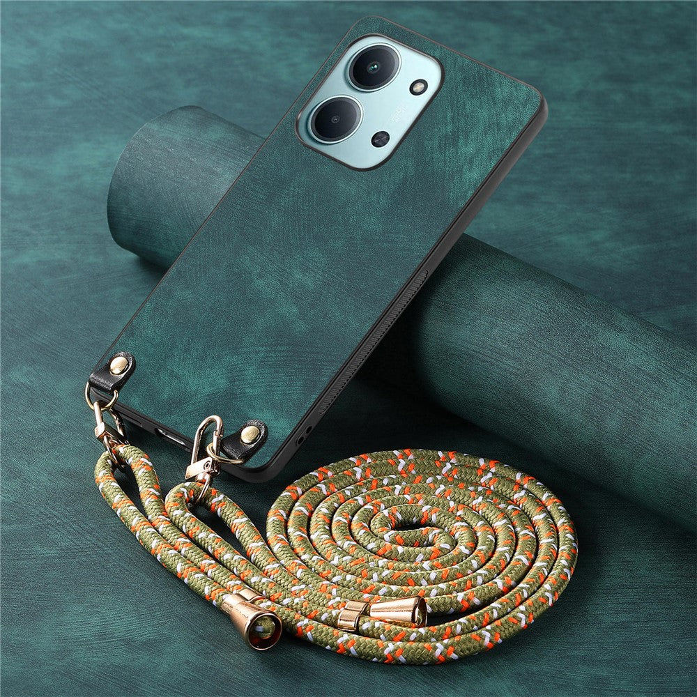 Retro Leather Case For Xiaomi Poco C85 4G (171mm) / Redmi 15C 4G (Global) (171mm) Phone Back Cover with Adjustable Strap