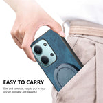 Stress Relief Retro Leather Cover For Xiaomi Poco C85 4G (171mm) / Redmi 15C 4G (EU) (173mm) Phone Case with Rotating Kickstand