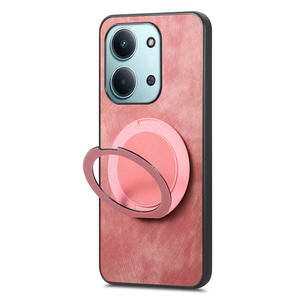 Stress Relief Retro Leather Cover For Xiaomi Poco C85 4G (171mm) / Redmi 15C 4G (EU) (173mm) Phone Case with Rotating Kickstand