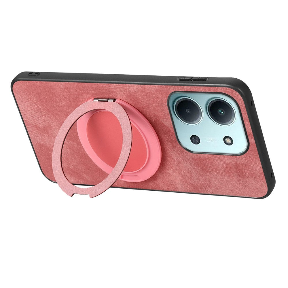 Stress Relief Retro Leather Cover For Xiaomi Poco C85 4G (171mm) / Redmi 15C 4G (EU) (173mm) Phone Case with Rotating Kickstand