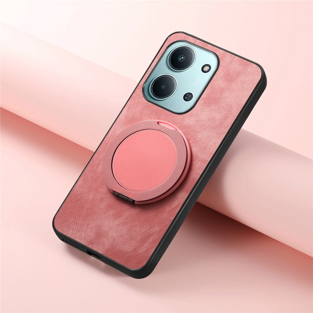 Stress Relief Retro Leather Cover For Xiaomi Poco C85 4G (171mm) / Redmi 15C 4G (EU) (173mm) Phone Case with Rotating Kickstand