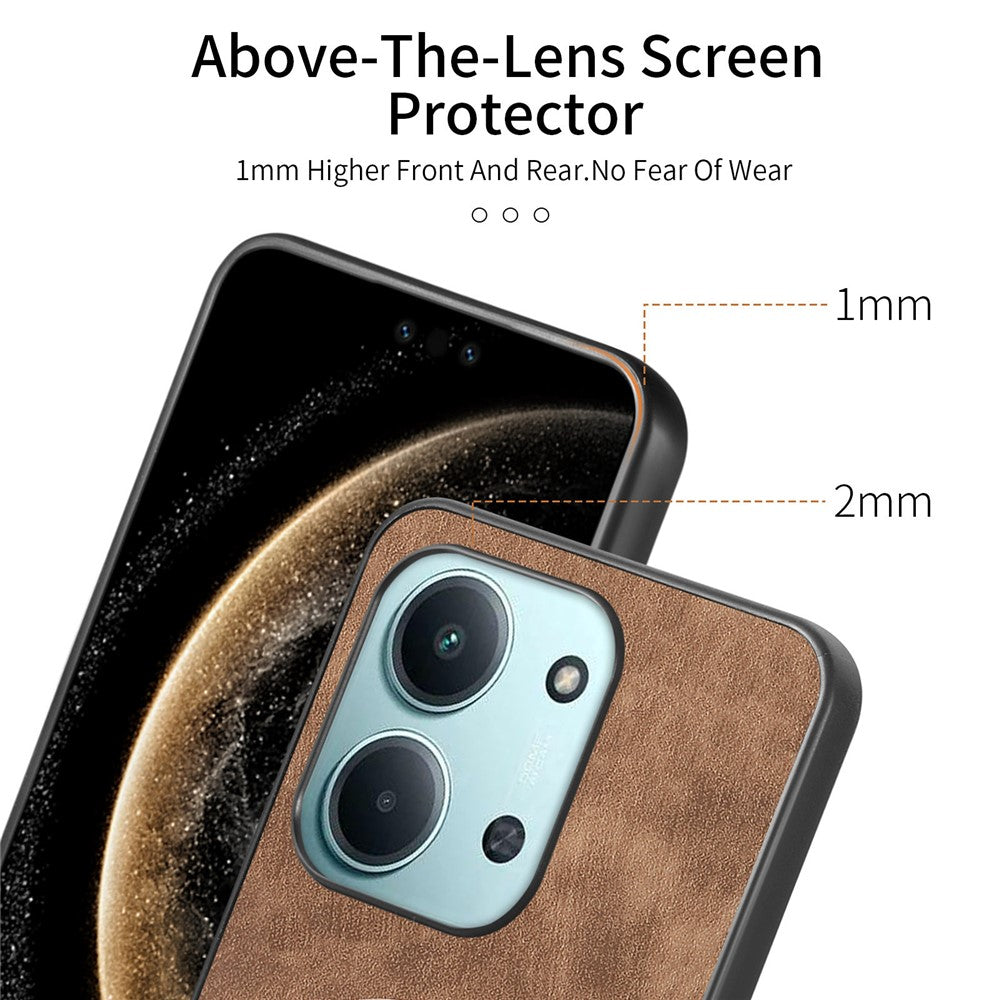 Stress Relief Retro Leather Cover For Xiaomi Poco C85 4G (171mm) / Redmi 15C 4G (EU) (173mm) Phone Case with Rotating Kickstand